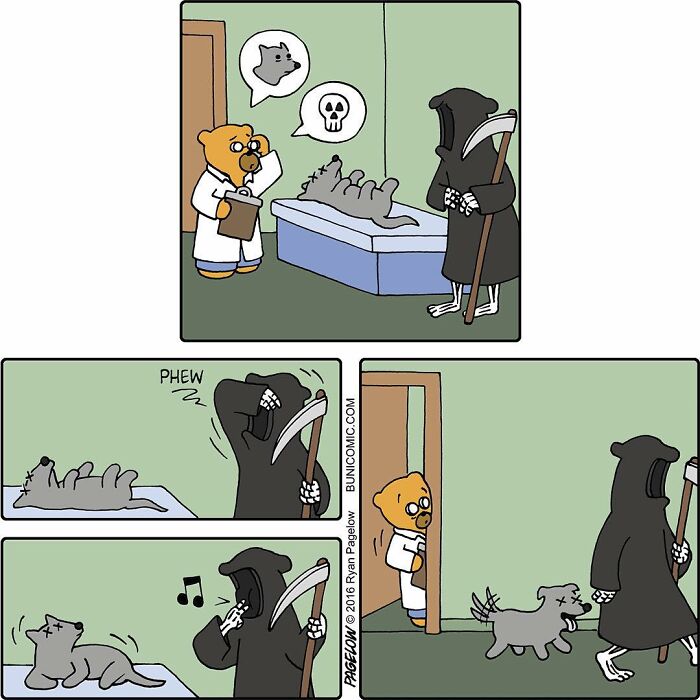 Artist Creates Cute Comics With Not-So-Cute Endings; Here Are 28 Featuring The Character Bear Doctor (New Pics)