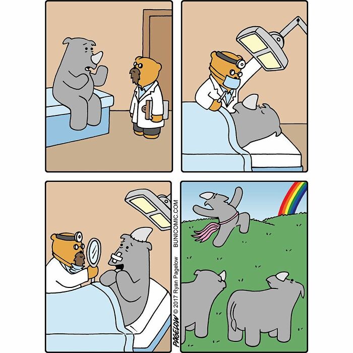 Artist Creates Cute Comics With Not-So-Cute Endings; Here Are 28 Featuring The Character Bear Doctor (New Pics)
