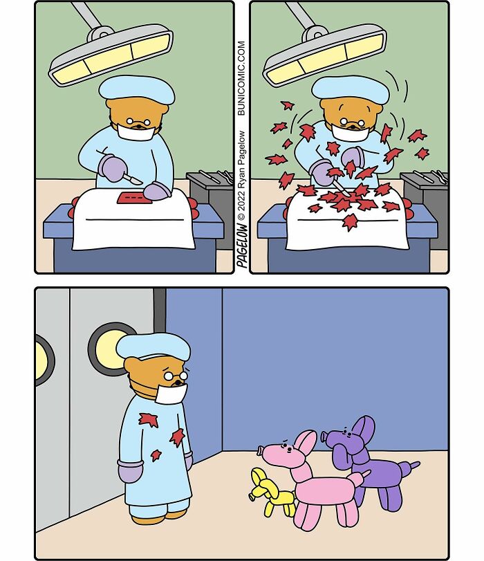 Artist Creates Cute Comics With Not-So-Cute Endings; Here Are 28 Featuring The Character Bear Doctor (New Pics)
