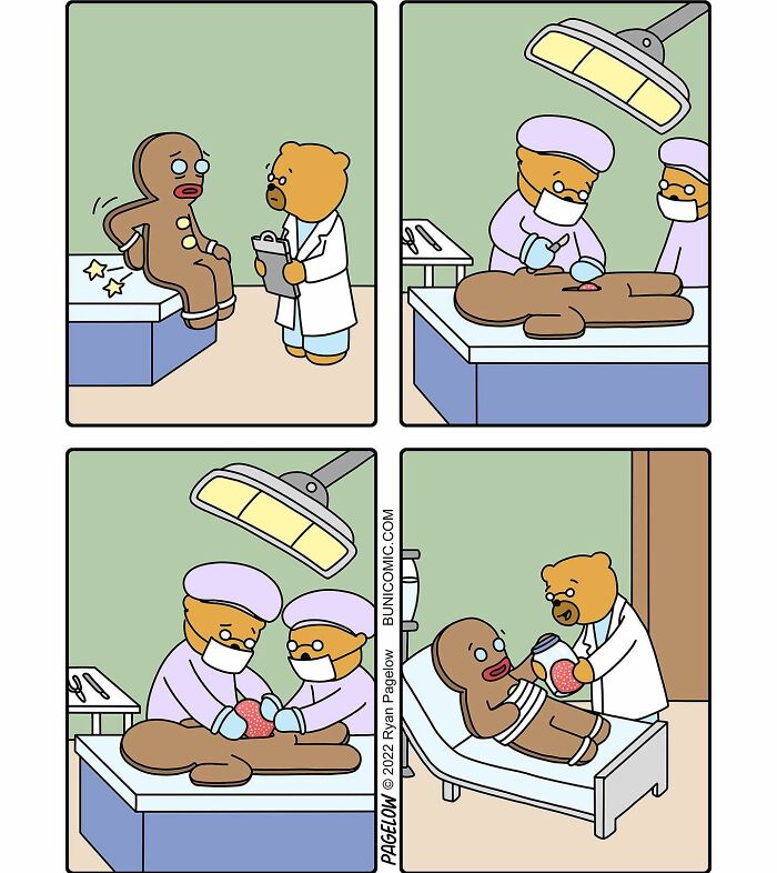 Artist Creates Cute Comics With Not-So-Cute Endings; Here Are 28 Featuring The Character Bear Doctor (New Pics)