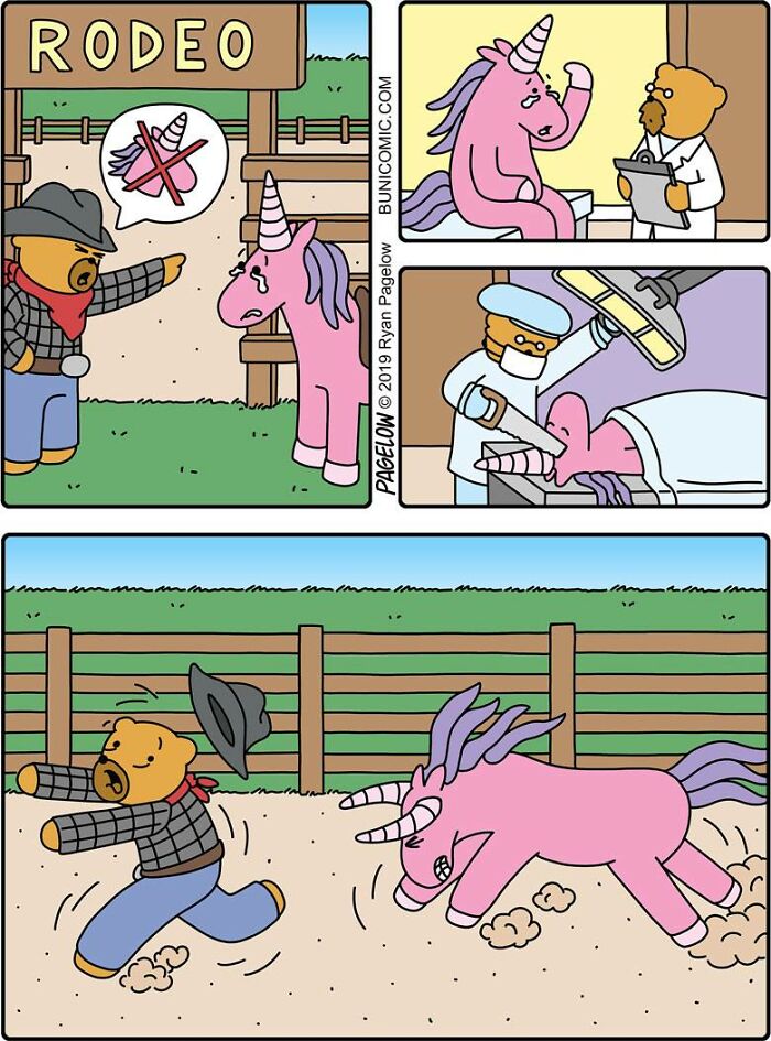 Artist Creates Cute Comics With Not-So-Cute Endings; Here Are 28 Featuring The Character Bear Doctor (New Pics)