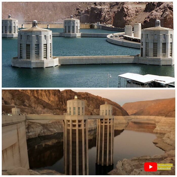 Nivel del agua en la presa Hoover: Julio de 1983 v Diciembre de 2022