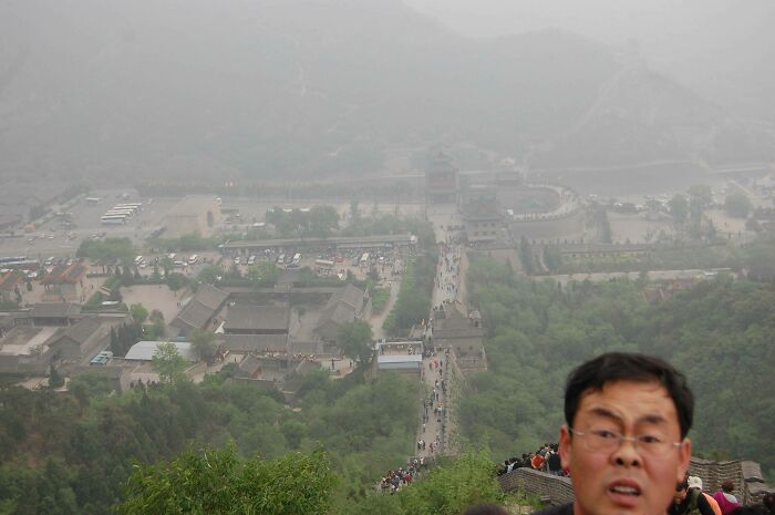 Intentando hacer una foto de la Gran muralla china