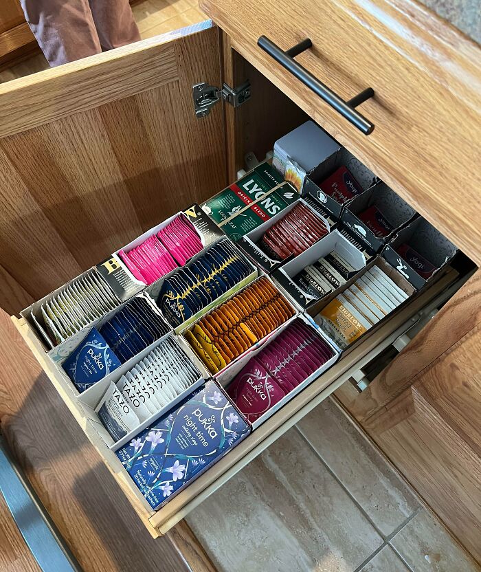 Orgullosa de mi cajón del té