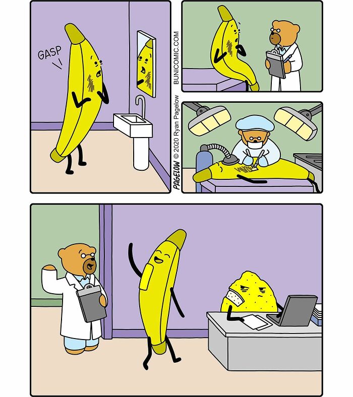 Artist Creates Cute Comics With Not-So-Cute Endings; Here Are 28 Featuring The Character Bear Doctor (New Pics)