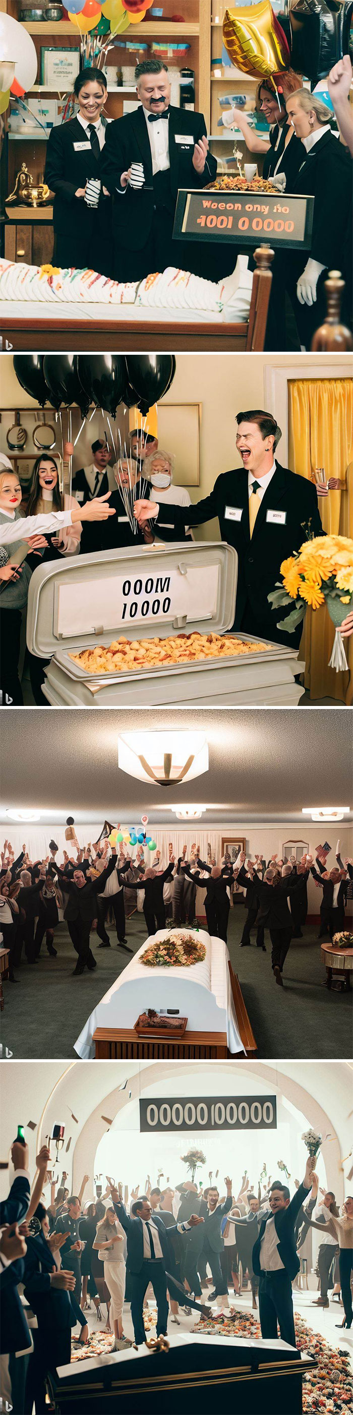 Funeraria haciendo una fiesta al cliente 1000