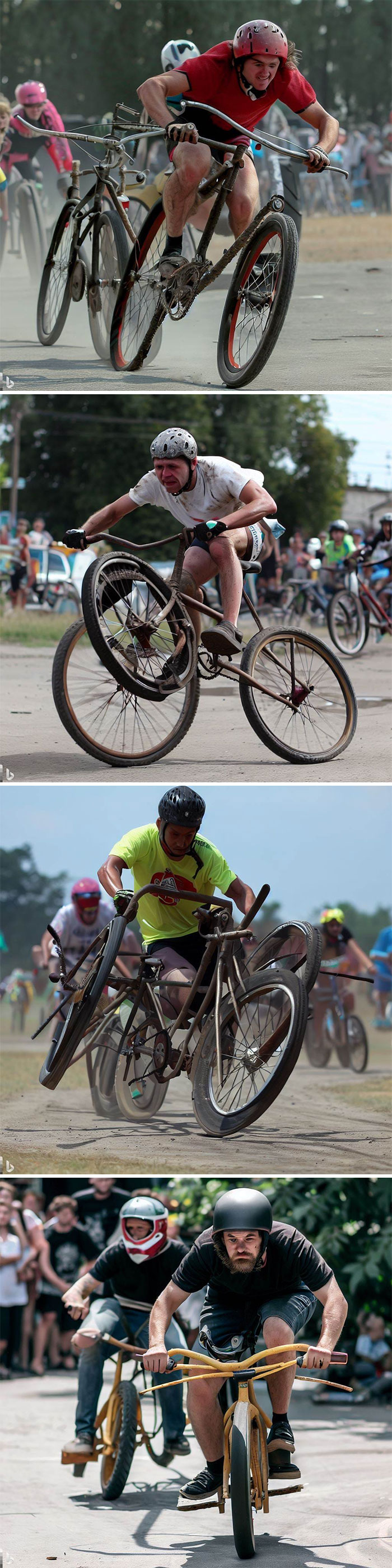 Carrera de bicicletas imposibles