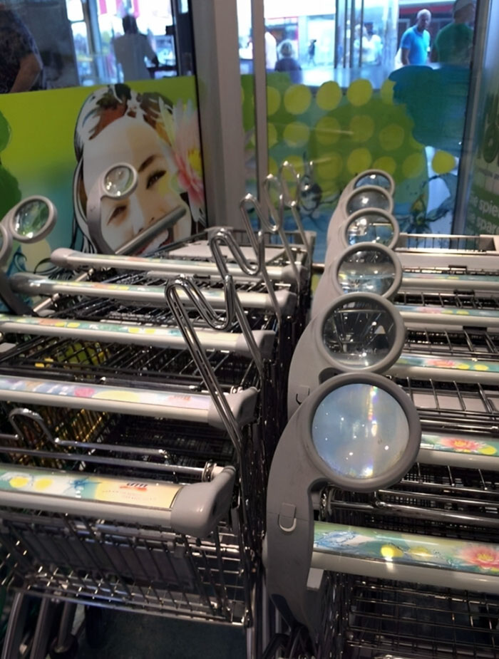 Carritos de la compra con lupa incluida