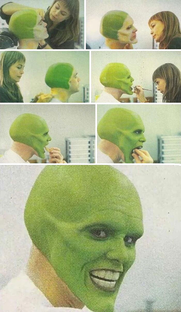 Jim Carrey transformándose en La Máscara (1994)