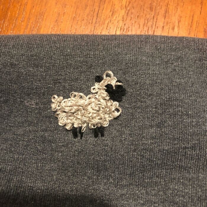 Oveja para tapar mancha de lejía