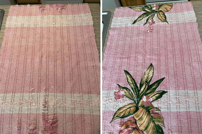 No queríamos tirar esta alfombrilla porque pertenecía a la abuela