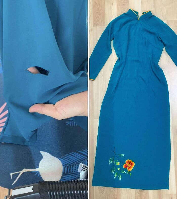 Así he reparado mi vestido