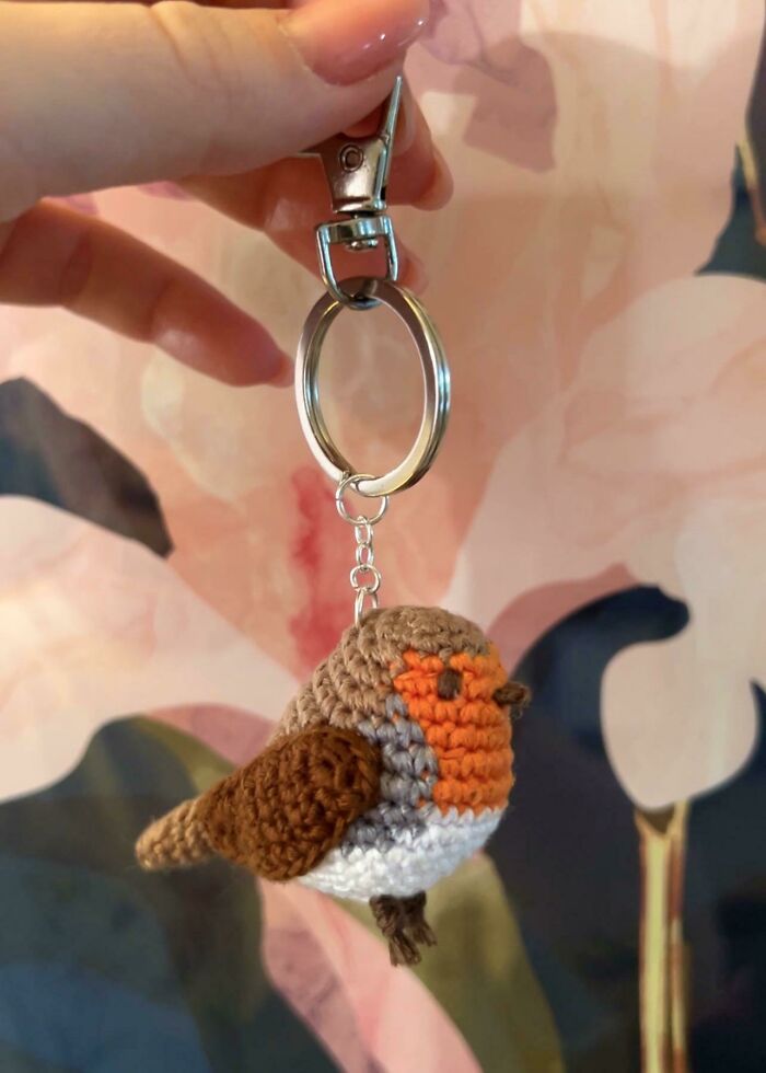 Le he hecho este petirrojo a mi novio para que me recuerde mientras está fuera