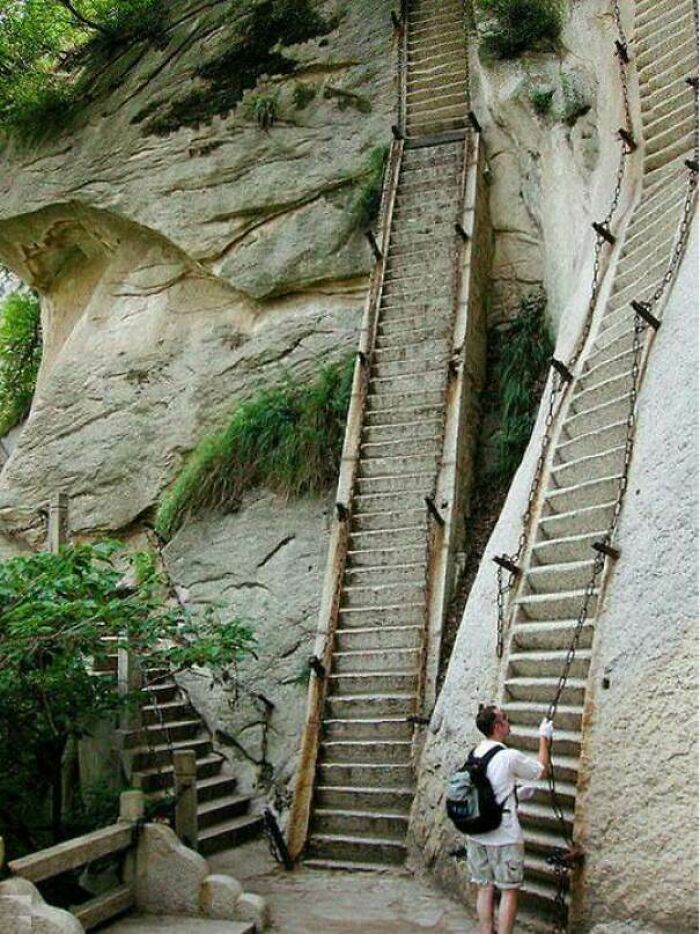 Subiendo a Hua Shan, China. La antigua ruta