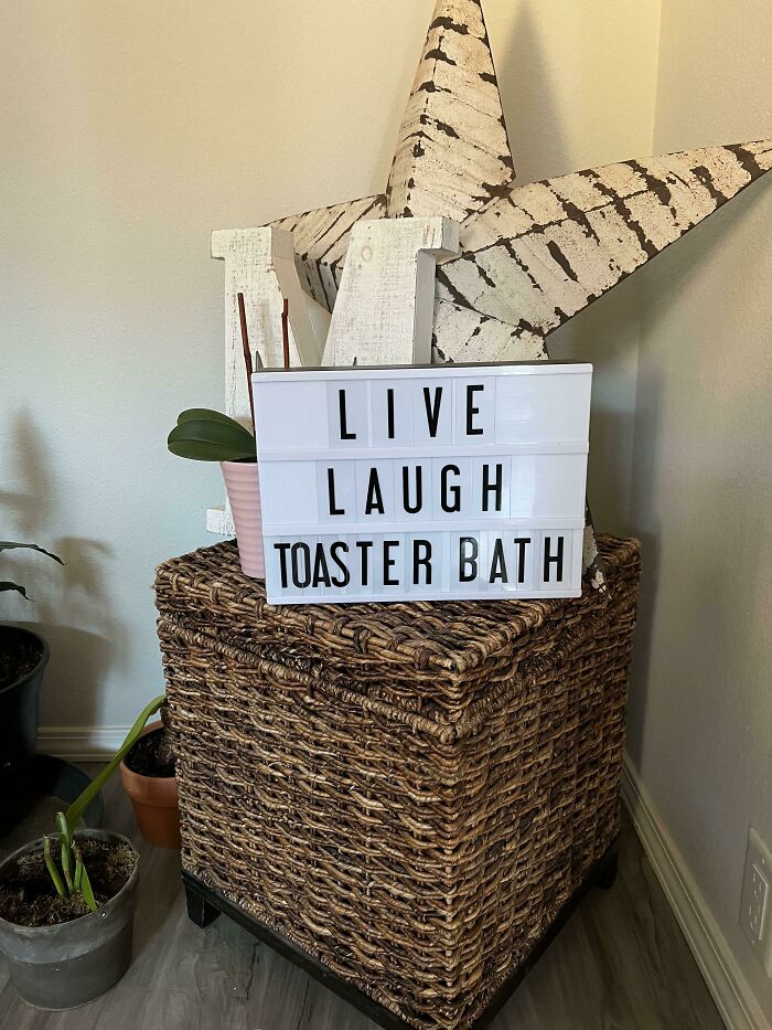 Vivir, reír, bañarse con una tostadora