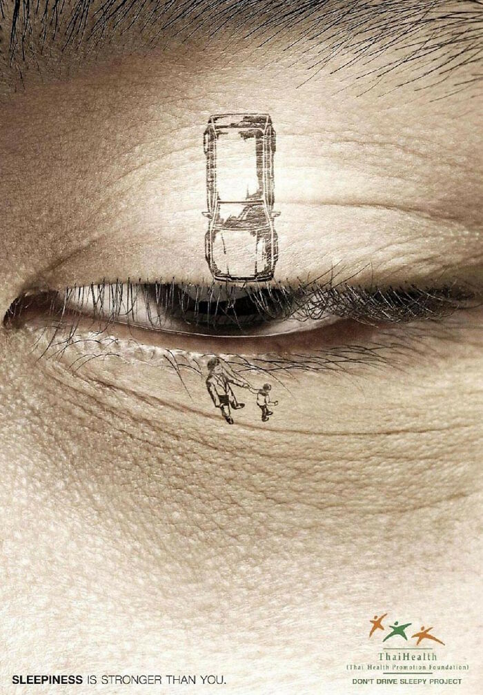 Anuncio sobre conducción segura