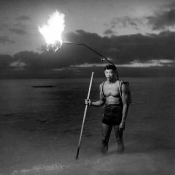 Pesca nocturna en Hawaii, 1948