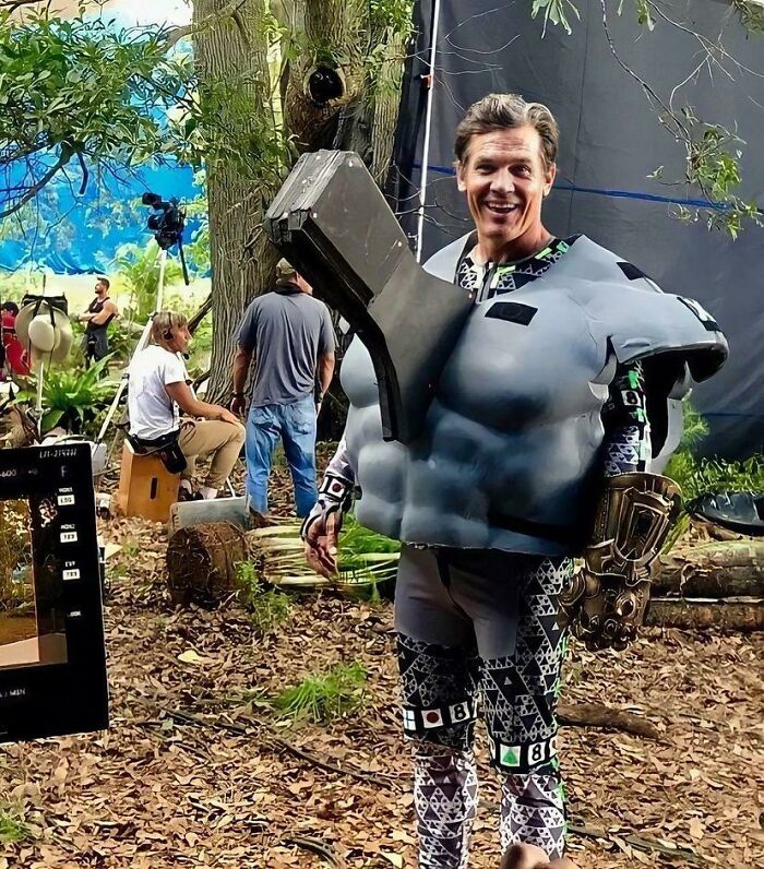 Josh Brolin en el rodaje de Vengadores Infinity War