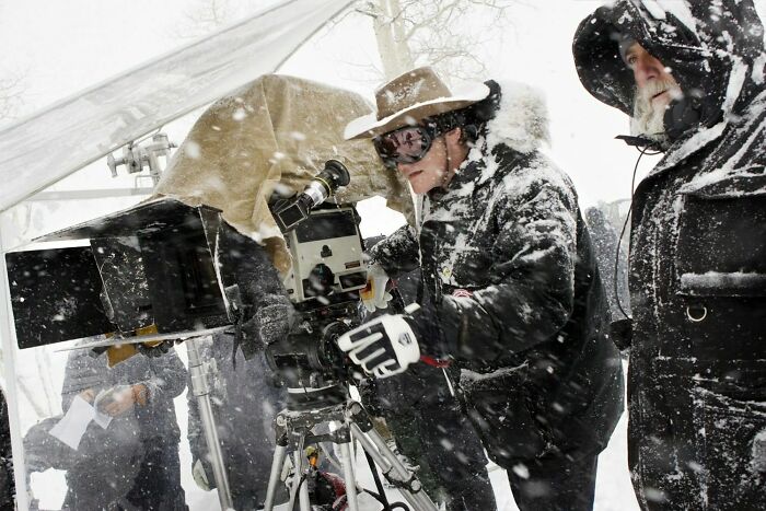 Quentin Tarantino dirigiendo "Los odiosos 8"