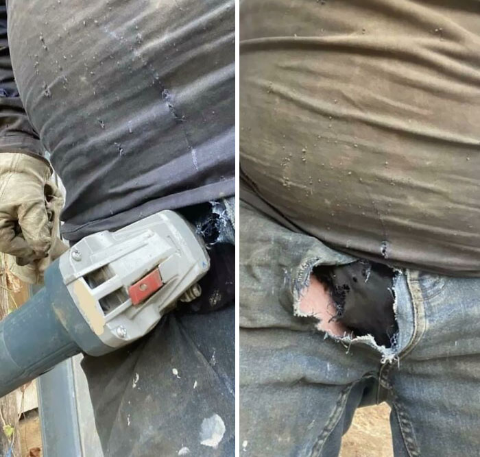 Casi acabo con mis partes cortadas hoy, me ha salvado mi barriga