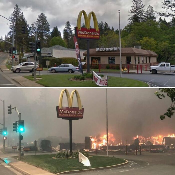 Paradise, California, antes y después de los incendios