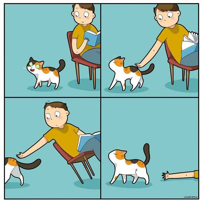Artist Illustrates What It's Like To Live With A Cat (30 New Pics)
