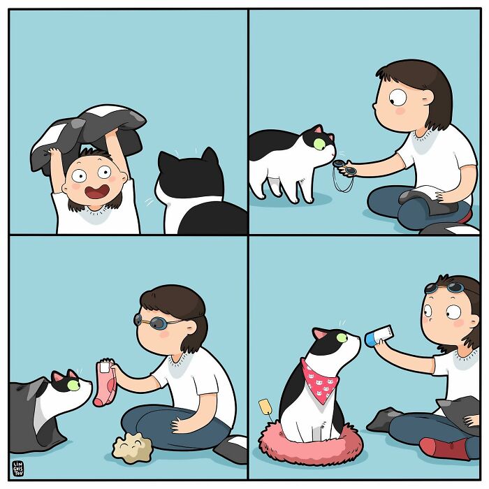 Artist Illustrates What It's Like To Live With A Cat (30 New Pics)