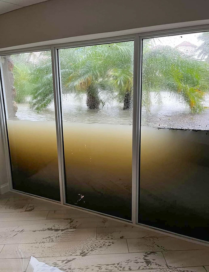 ¡No es la hermosa vista de Florida que uno imaginaba! Cortesía de huracán Ian