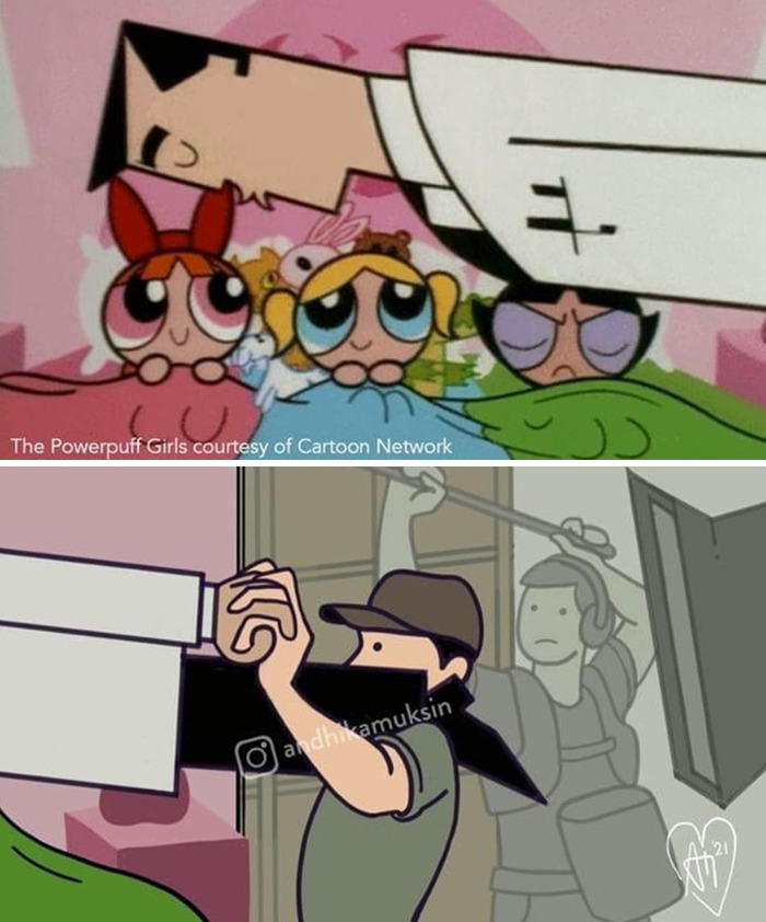 18 Behind-The-Scenes Pics Of Famous Scenes From Pop Culture Animations By Andhika Muksin (New Pics)