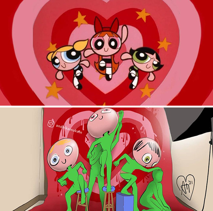 18 Behind-The-Scenes Pics Of Famous Scenes From Pop Culture Animations By Andhika Muksin (New Pics)