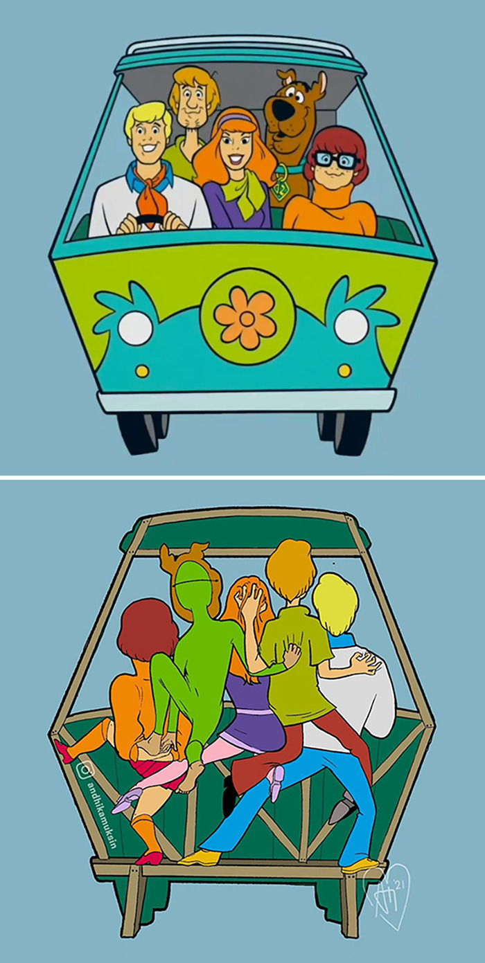 18 Behind-The-Scenes Pics Of Famous Scenes From Pop Culture Animations By Andhika Muksin (New Pics)