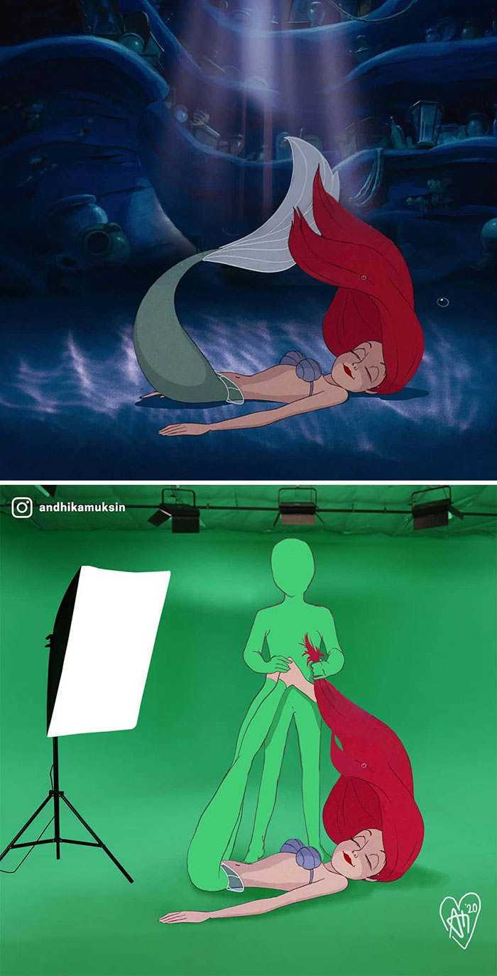 18 Behind-The-Scenes Pics Of Famous Scenes From Pop Culture Animations By Andhika Muksin (New Pics)