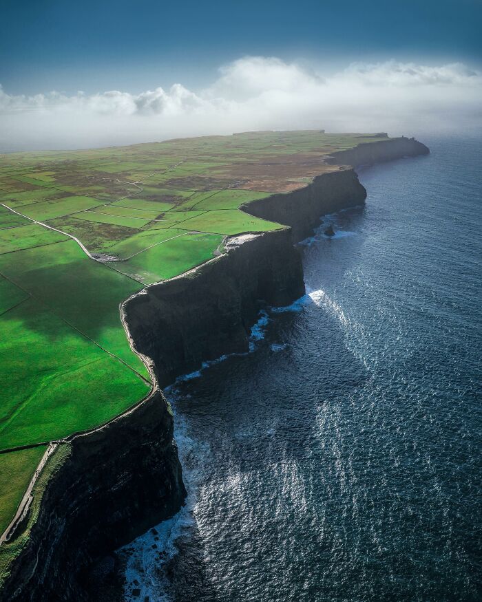 Vistas de los acantilados de Moher, Irlanda