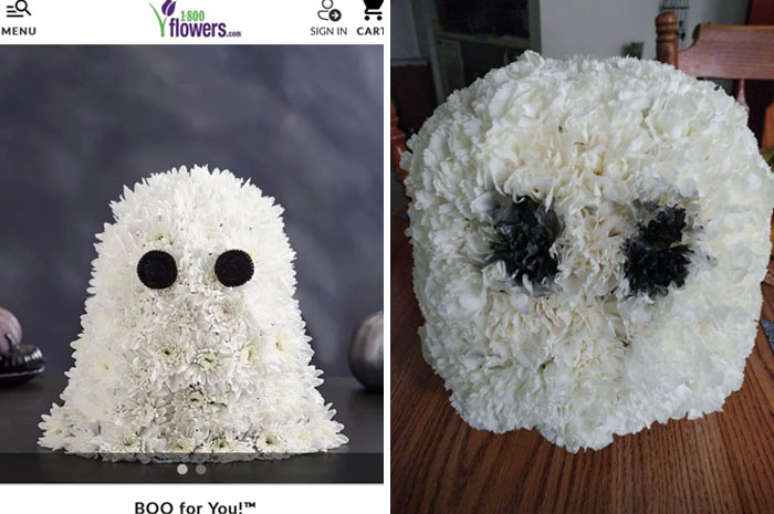 Un amigo pidió un ramo de flores fantasmal