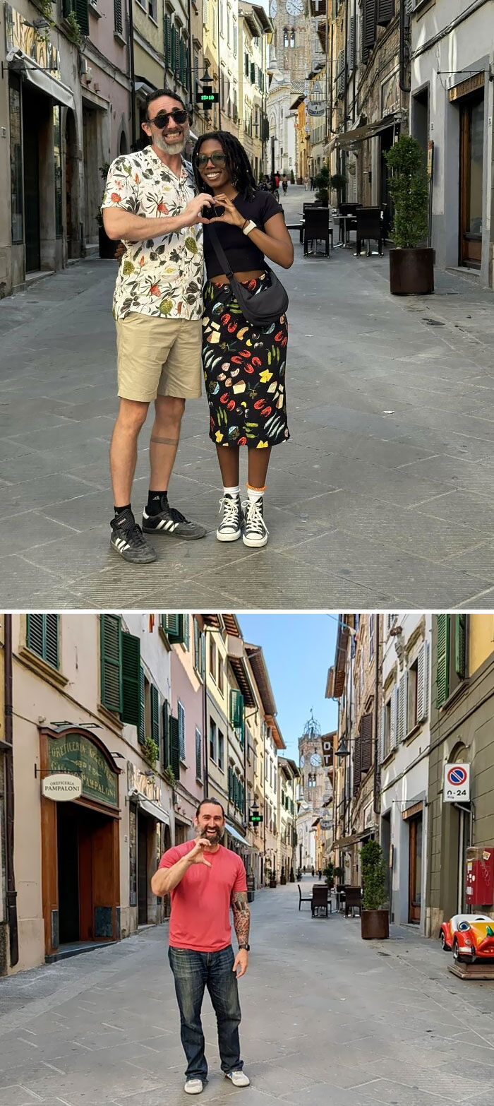 Foto de las vacaciones de mi hermano VS las mías