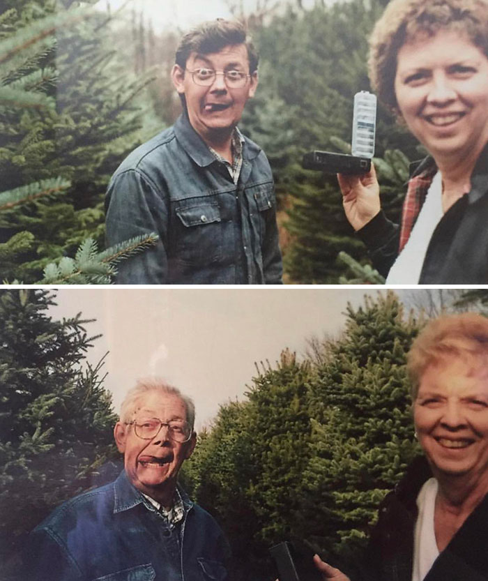 Mis abuelos en los 70 y en 2014
