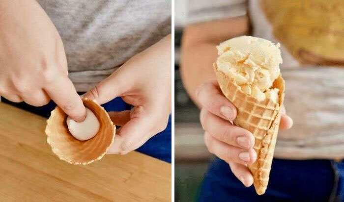 Pongo un malvavisco en el cucurucho de helado de mis hijos para que luego no gotee