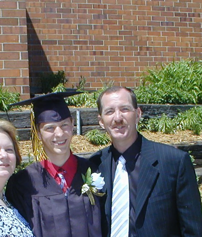 Foto antigua de mi graduación en el instituto, no fue aposta