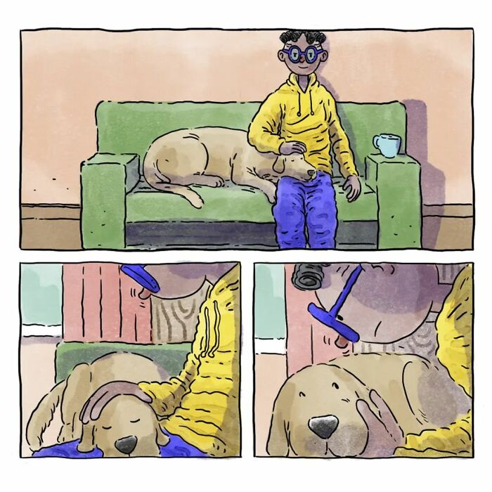 5 Emotivos cómics sobre la vida con un perro y un gato, por Ademar Vieira