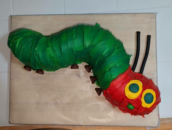 Oruga hambrienta para el cumpleaños de mi hija