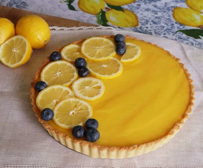 Tarta francesa de limón, estaba divina
