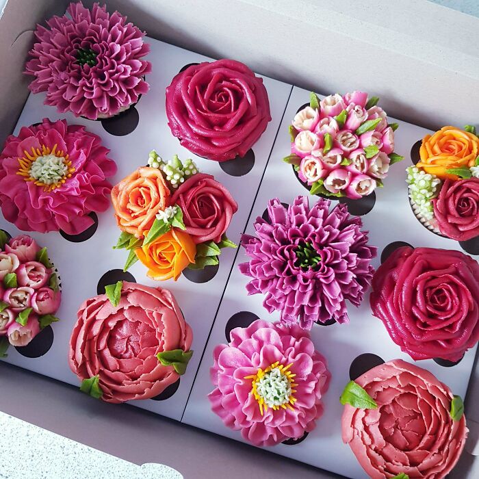 Flores de crema de mantequilla