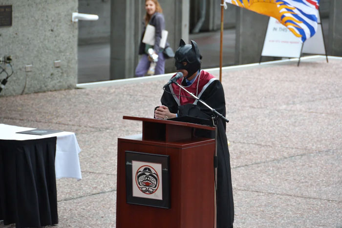 Ceremonia de graduación de mi hijo. Este es el estudiante que se ha graduado con mejores notas