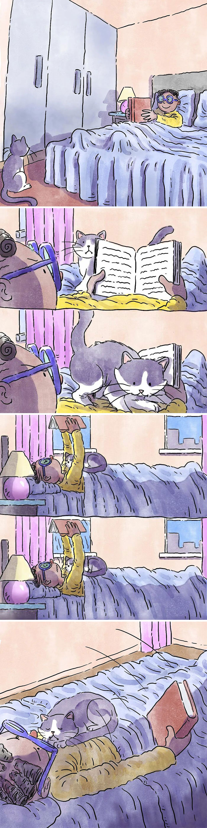 5 Emotivos cómics sobre la vida con un perro y un gato, por Ademar Vieira
