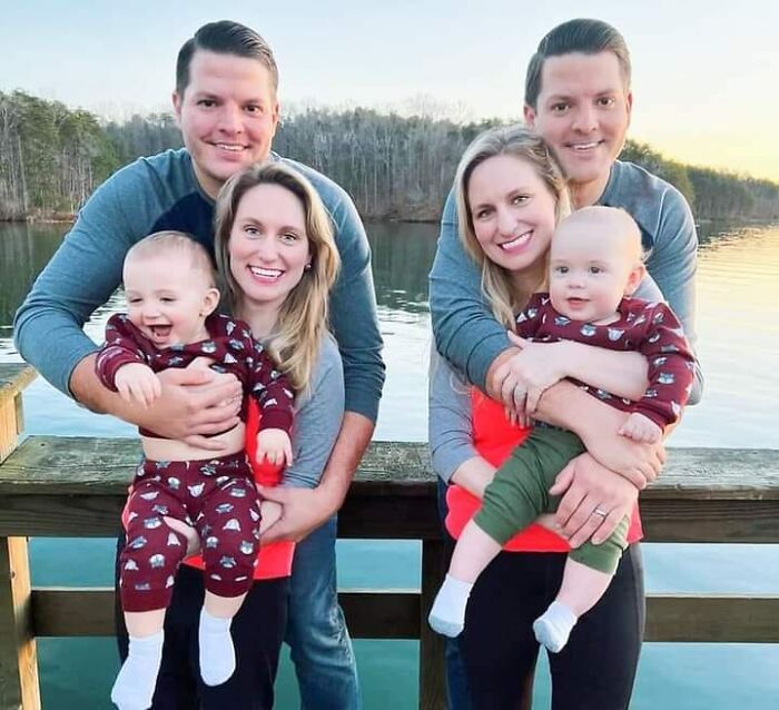 Los hermanos gemelos Josh y Jeremy se casaron con las hermanas gemelas Brittany y Briana. Ambas parejas dieron a luz a bebés varones al mismo tiempo. Aunque técnicamente son primos, los niños son genéticamente hermanos. Ambas familias viven juntas en la misma casa