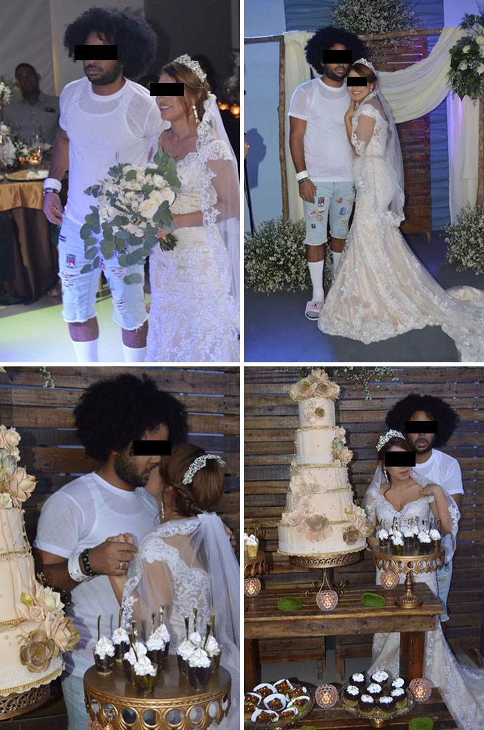Así apareció en su boda
