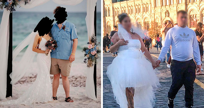 23 Novios que no se molestaron en vestirse bien ni en su propia boda