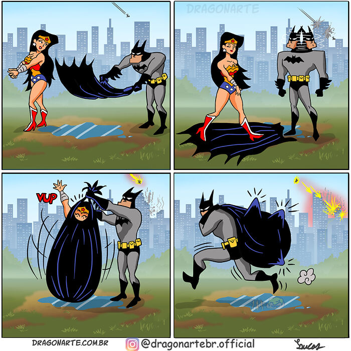 Funny Situations Superheroes Face When No One’s Watching In 26 New Comics By Dragonarte