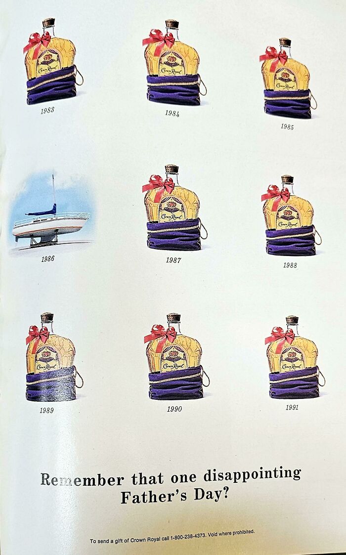 "¿Recuerdas ese día del Padre tan decepcionante?" Crown Royal (1990)