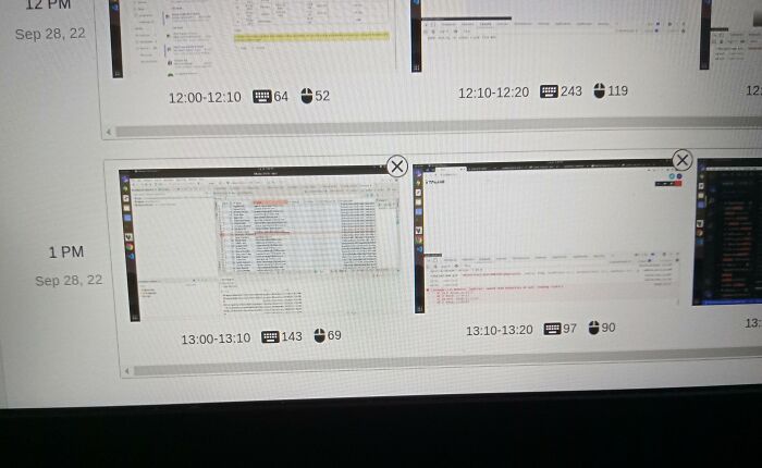 Microgestión en nuestra empresa. Una herramienta toma una captura de pantalla de nuestro sistema cada 10 minutos y cuenta los clics de nuestro mouse y teclado